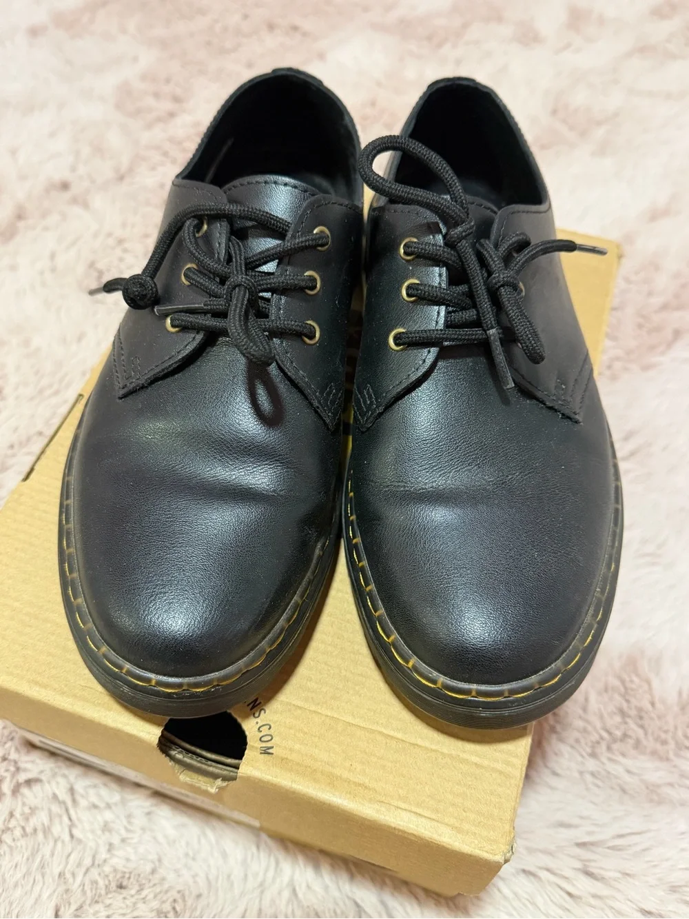Black leather Dr. Martens 1461 Oxford shoes Brand New still in box!